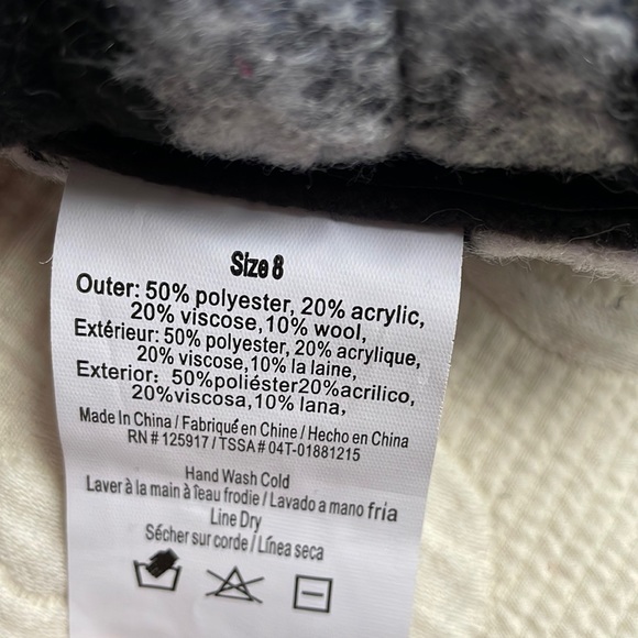 NWT Fab Dog Plaid Boucle Dog Jacket- Black & White - Picture 7 of 7